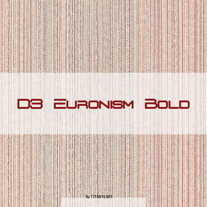 D3 Euronism Bold example